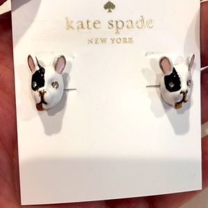 kate spade ♠️ New! Frenchie earings w/pouch